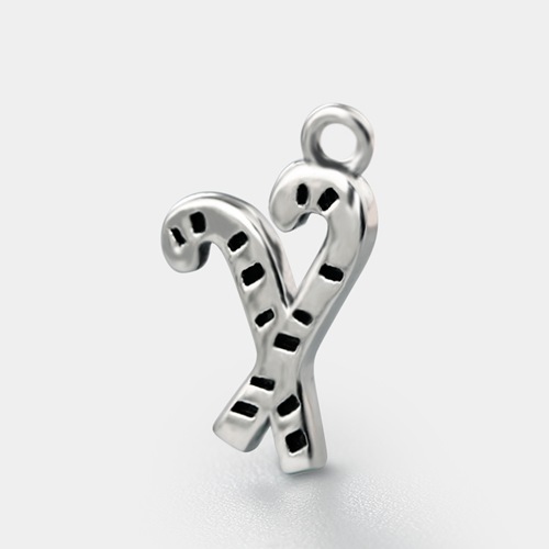 925 sterling silver letter X charm
