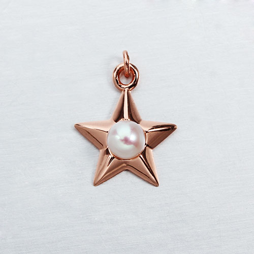 925 sterling silver pearl star charms