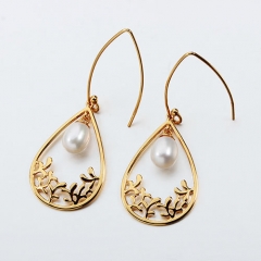 925 sterling silver pearl charming earrings