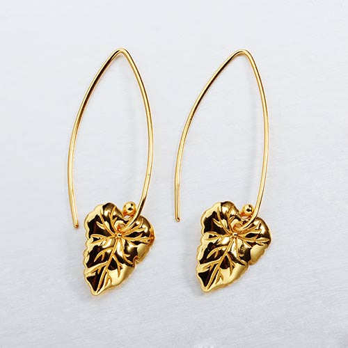 925 sterling silver leaf earrings