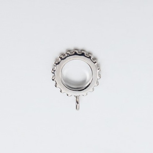 925 sterling silver wheel flat beads with ring -6mm hole
