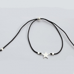 925 sterling silver star cord bracelet