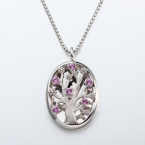 925 sterling silver cz tree of life locket pendant