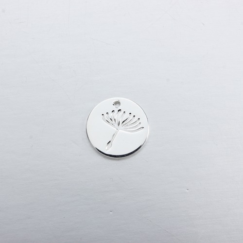 Renfook 925 sterling silver dandelion coin charm