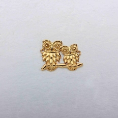 925 sterling silver owls connector charm -smaller size