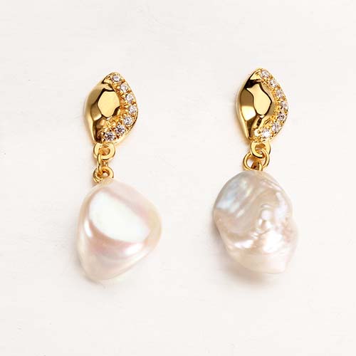 Wholesale 925 sterling silver pearl cz stud earrings