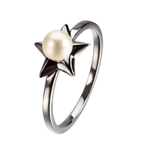Wholesale 925 sterling silver pearl star ring