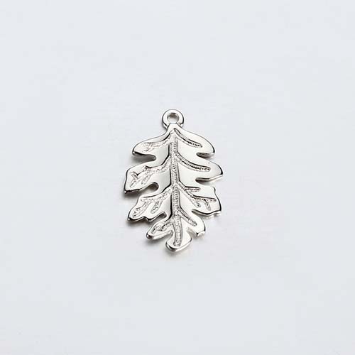 925 sterling silver oak leaf charm jewelry -15mm