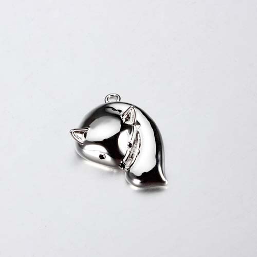 925 sterling silver 3d fox animal charm jewelry
