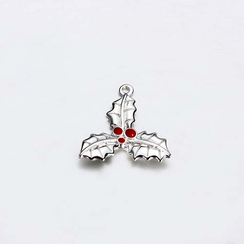 Christmas leaf 925 sterling silver charms