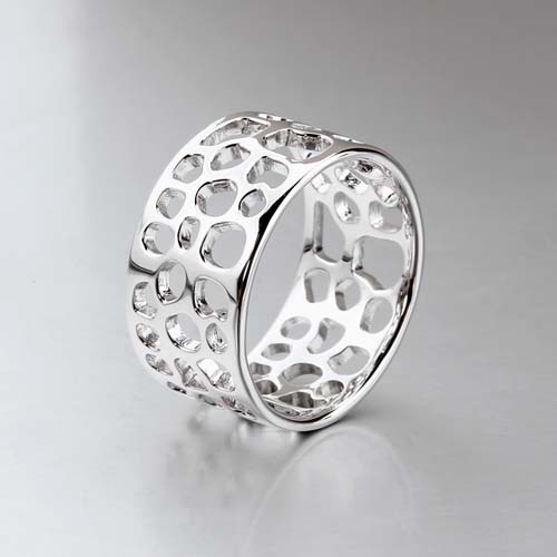 Trendy 925 sterling silver wide knuckle ring