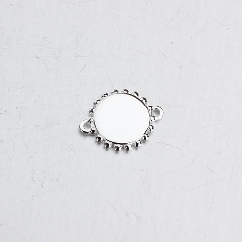 Custom 925 silver blank round charm jewelry