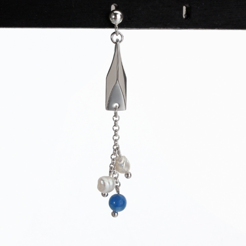 Renfook 925 sterling silver baroque pearl earrings for women