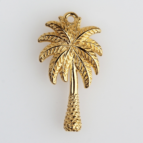Renfook Sterling silver tropical coconut tree charm