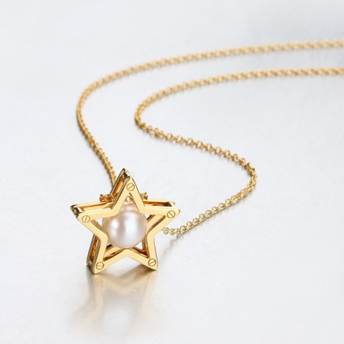 Renfook 925 sterling silver star shape necklace