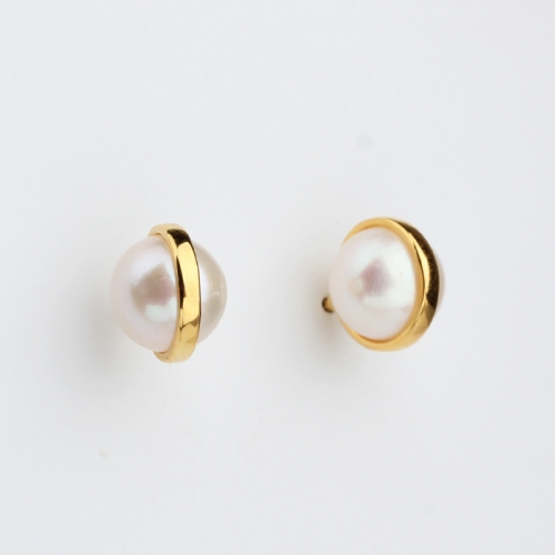 Renfook 925 sterling silver pearl unique earrings for women