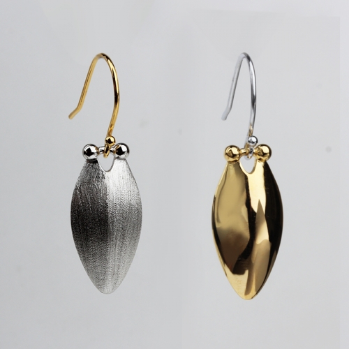 Renfook 925 sterling silver brushed effect cicada earring jewelry