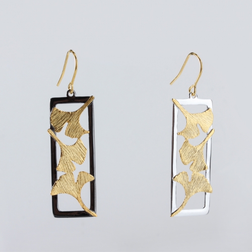 Renfook 925 sterling silver flower gold plated earings for women