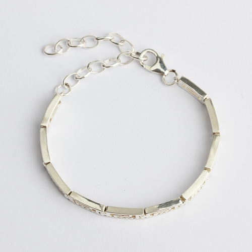 Renfook 925 sterling silver hollowed pattern bracelet for women