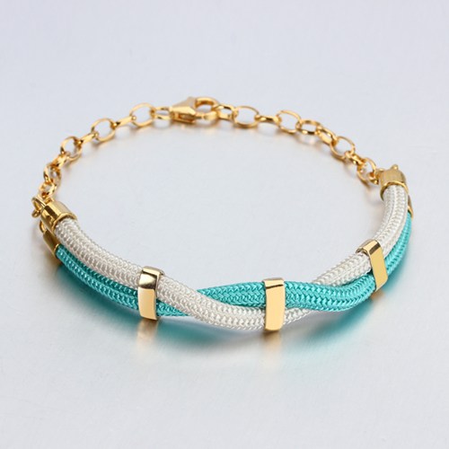 Renfook 925 sterling silver nylon cord bracelet jewelry for women