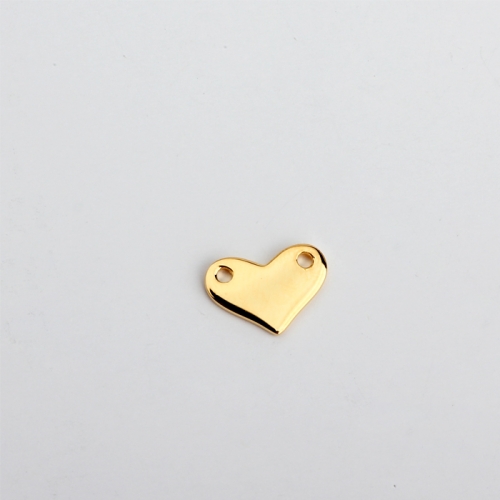 Renfook 925 sterling silver heart connector for DIY design