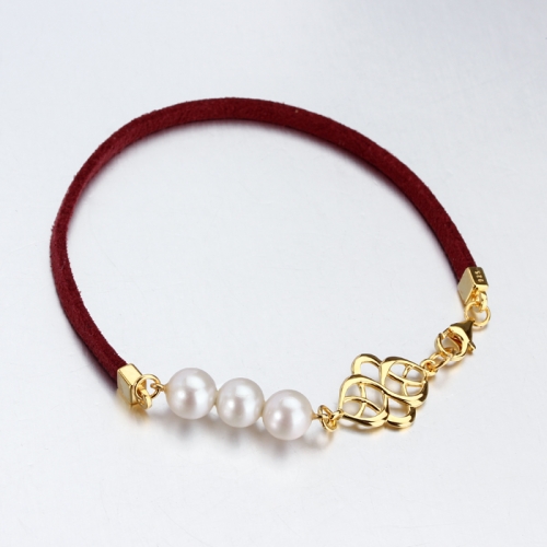 925 Sterling silver handmade pearl rope bracelet