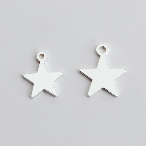 925 sterling silver big size star charm jewelry findings