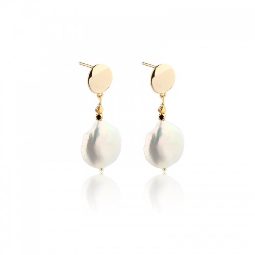 925 Sterling Silver Baroque Pearl Earrings Studs