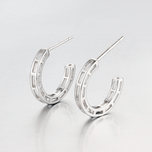 925 sterling silver earring jewelry with cubic zirconia