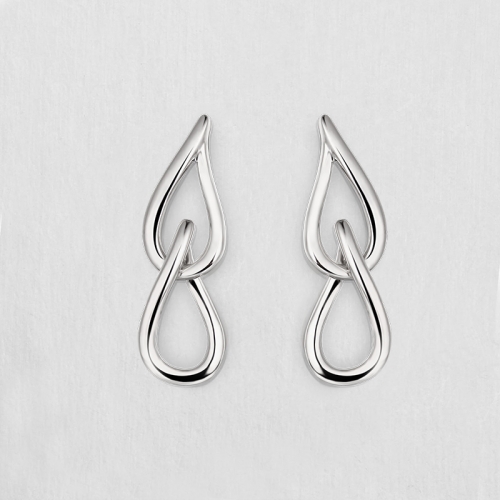 925 sterling silver 2 waterdrop shaped drop earrings
