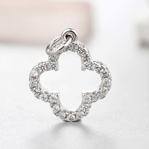 925 sterling silver four leaf clover charms