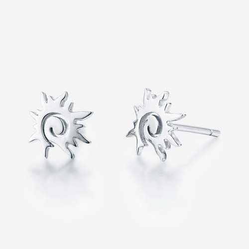 925 sterling silver sun stud earrings