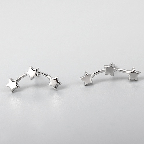 925 sterling silver line star earrings