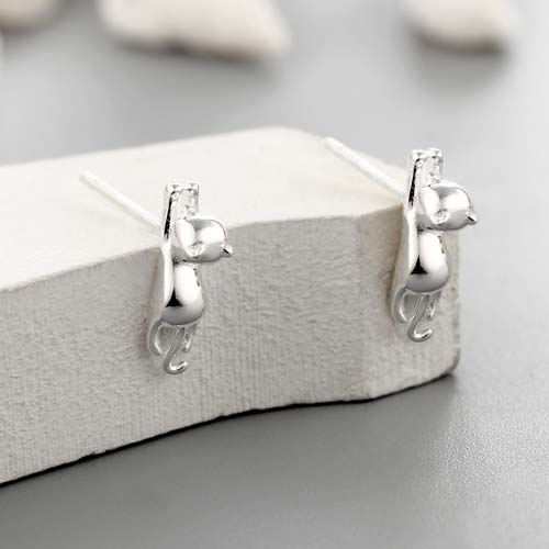 925 sterling silver cute animal stud earrings