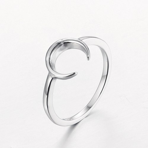 925 sterling silver moon ring for ladies