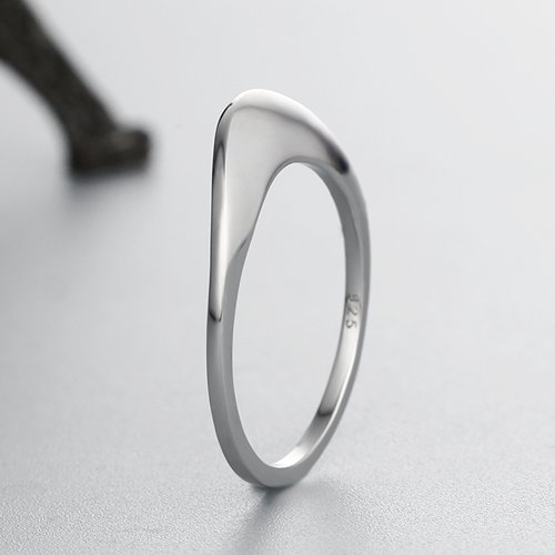 925 sterling silver simple womens rings
