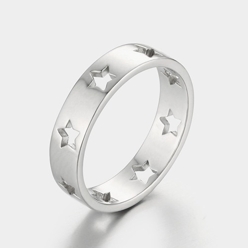 925 sterling silver hollow star rings for girls