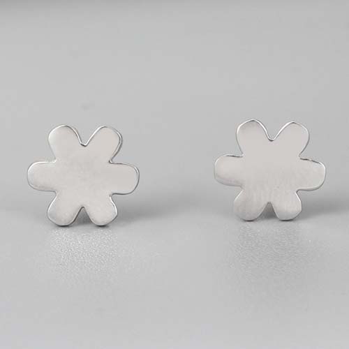 925 sterling silver simple flower stud earrings