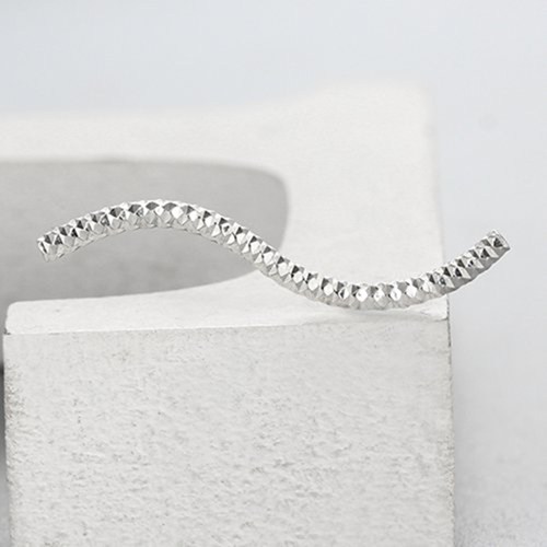 925 sterling silver cutting long curved tubes