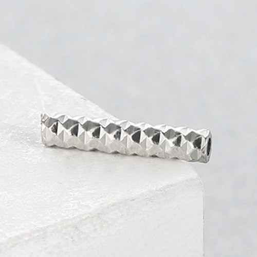 925 sterling silver 7*1.5mm cutting tube beads