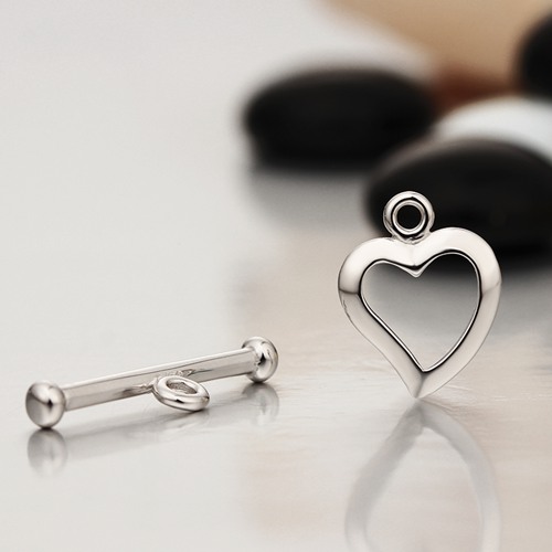 Thai 925 sterling silver heart clasps
