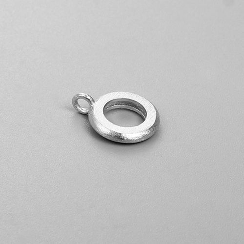 925 sterling silver brushed ring charms