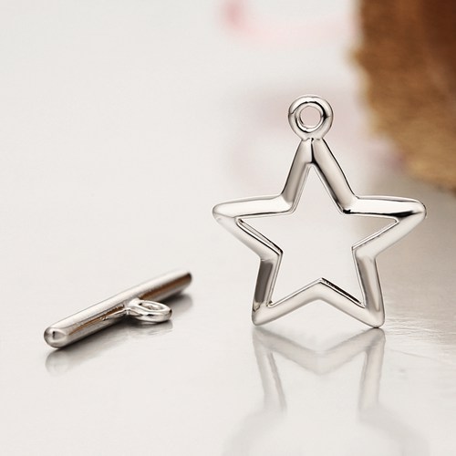 925 sterling silver star toggle clasps