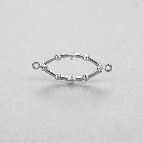 925 sterling silver marquise shape connector charms