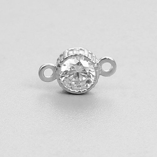 925 sterling silver round cz charms