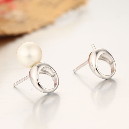 925 sterling silver round ring pearl earring findings