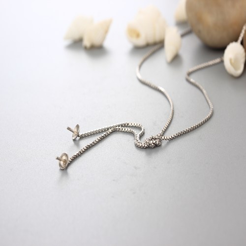 925 sterling silver bent string necklaces