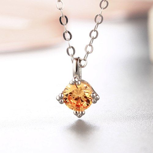 925 sterling silver claw setting cz stones pendants