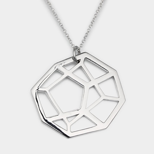 925 sterling silver hollow octagon pendants