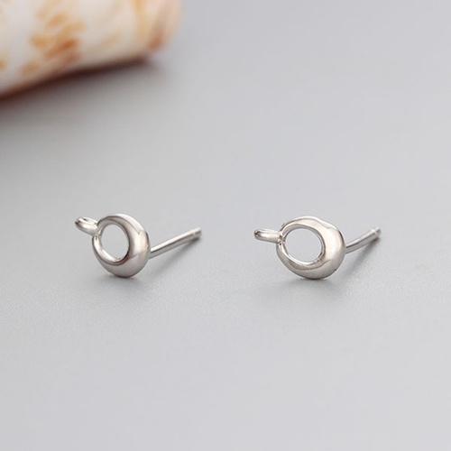 925 sterling silver round ring earring findings